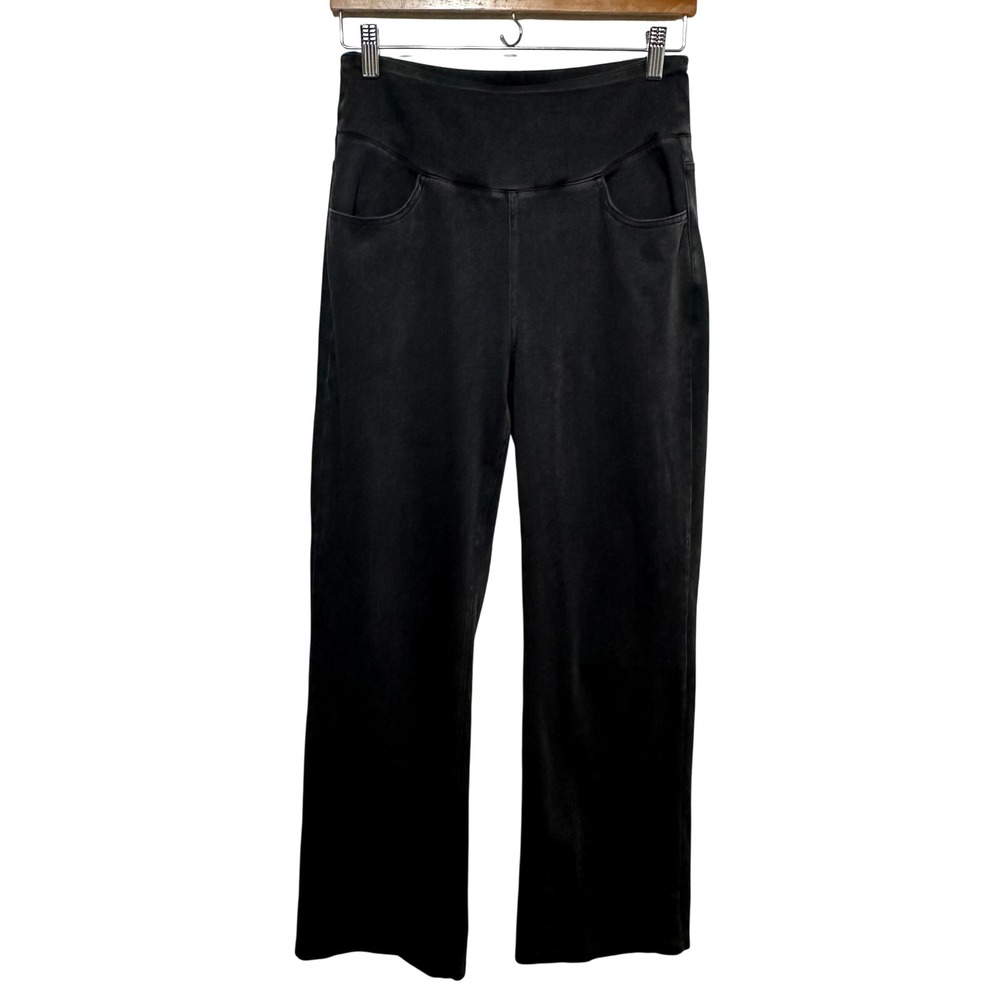 NEW Halara Flex Wide Leg Jeans Women Medium Black Denim Pull On Stretch Comfort